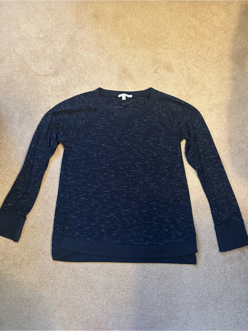 Women Navy Heather Crewneck Sweater